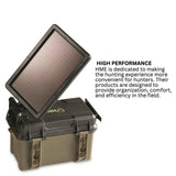 HME Trail Camera 12V with Solar Auxiliary Power Pack with Trail Camera Mount Stick Bundle