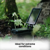 HME Trail Camera 12V with Solar Auxiliary Power Pack with Trail Camera Mount Stick Bundle