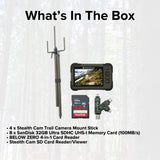 Stealth Cam SD Card Reader and Viewer with 4.3-Inch Touchscreen and Touch Detection (4-Pack) Bundle