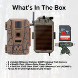 Muddy Mitigator Cellular 24MP Imaging Trail Camera with 80 Feet Detection (2-Pack) Bundle