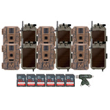 Muddy Mitigator Cellular 24MP Imaging Trail Camera (6-Pack) with 6x Lithium Solar Power Panel Bundle