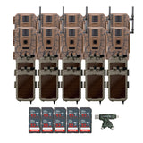 Muddy Mitigator Cellular 24MP Imaging Trail Camera (10-Pack) with 10x Solar Power Panel Bundle