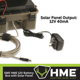 HME Trail Camera 12V with Solar Auxiliary Power Pack (2-Pack) with 2x SD Card Reader-Viewer Bundle