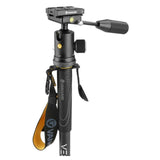 Vanguard Tri-Stand Feet Carbon Fiber Monopod and Ball Head with Smartphone Holder (Black and Gray)