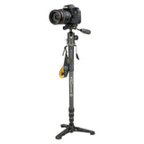Vanguard Tri-Stand Feet Carbon Fiber Monopod and Ball Head with Smartphone Holder (Black and Gray)