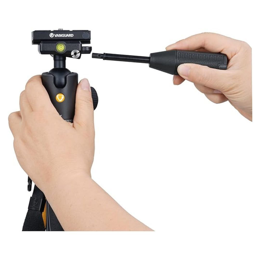 Vanguard Tri-Stand Feet Carbon Fiber Monopod and Ball Head with Smartphone Holder (Black and Gray)