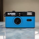 Ilford Sprite 35-II Reusable and Reloadable 35mm Analog Film Camera (Blue and Black) Bundle