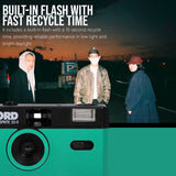 Ilford Sprite 35-II Reusable and Reloadable 35mm Analog Film Camera (Teal and Black) Bundle