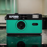Ilford Sprite 35-II Reusable and Reloadable 35mm Analog Film Camera (Teal and Black) Bundle