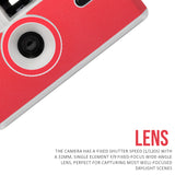 Ilford Sprite 35-II Reusable and Reloadable 35mm Analog Film Camera (Silver and Red) Bundle