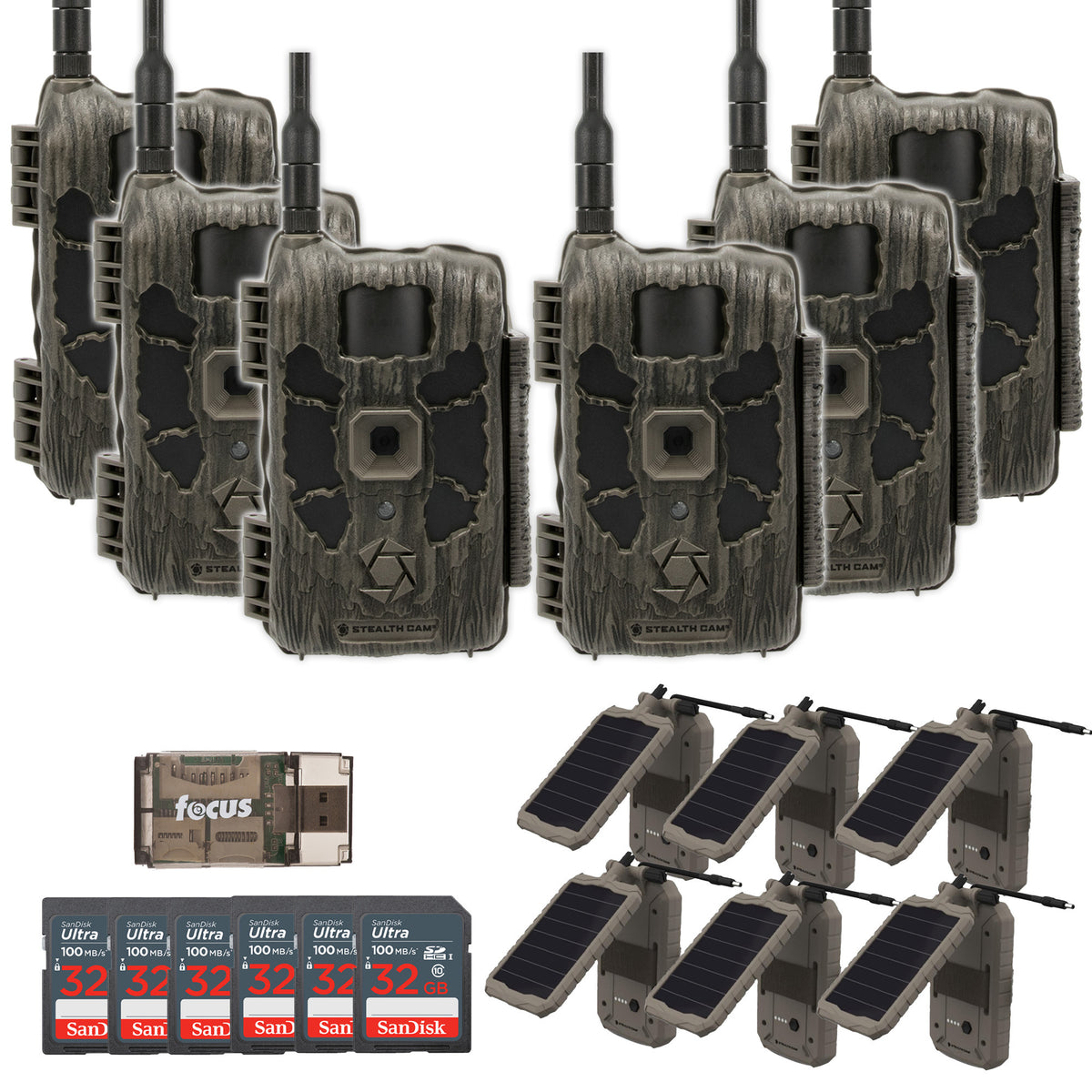 Stealth Cam 40MP Deceptor Max Cellular Trail Camera with 0.4-Second Trigger Speed (6-Pack) Bundle