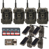 Stealth Cam 40MP Deceptor Max Cellular Trail Camera with 0.4-Second Trigger Speed (4-Pack) Bundle