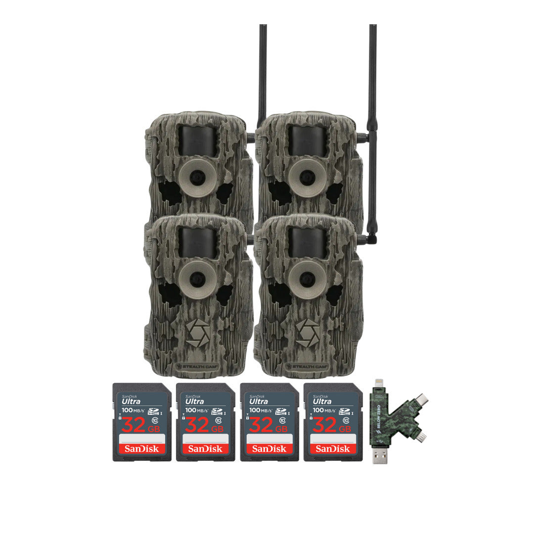 Stealth Cam 36MP Fusion Max Cellular Trail Camera with 80-Feet Detection Range (2-Pack) x 2 Bundle