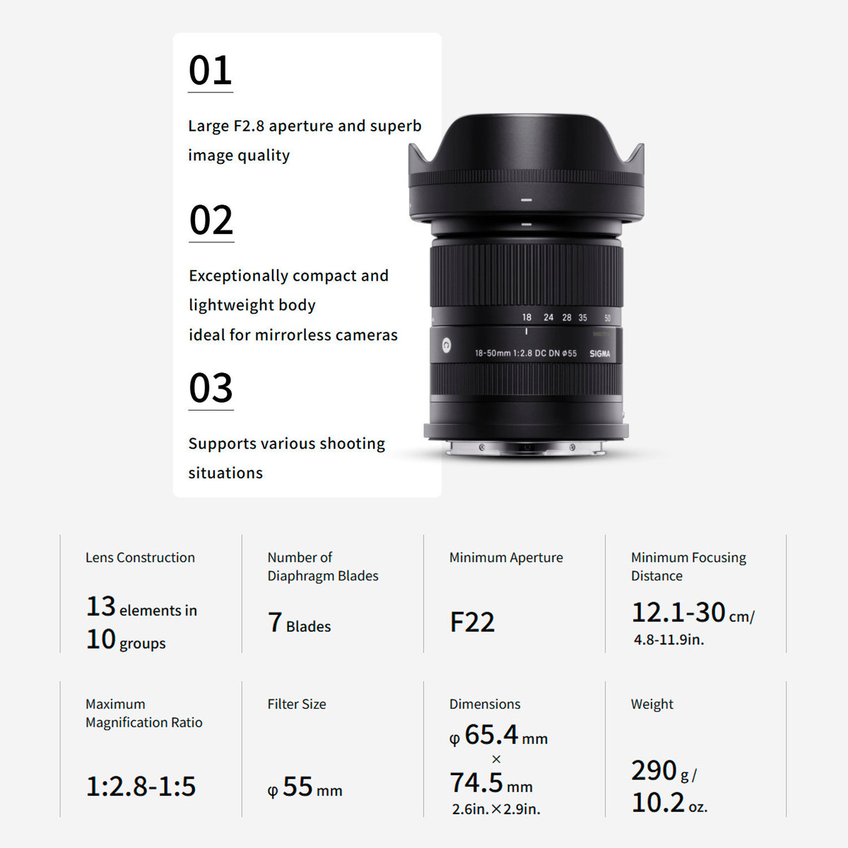 Sigma F2.8 DC DN Canon RF Mount Contemporary Lens with 1TB External Portable Hard Drive Bundle