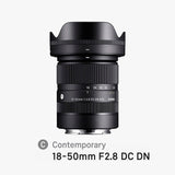 Sigma F2.8 DC DN Canon RF Mount Contemporary Lens with Weatherproof Hard Case Bundle