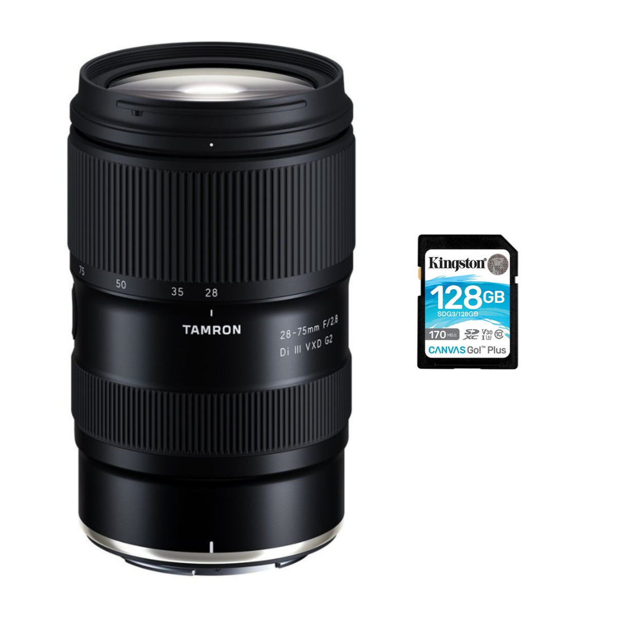 Tamron 28-75mm F2.8 Di III VXD G2 for Nikon Z Mount (Model A063Z) with 128GB Memory Card Bundle