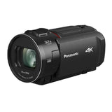 Panasonic VX3 Camcorder with 4K Image Quality, F1.8 Lens, 24x Zoom, and Ergonomic Design (Black)
