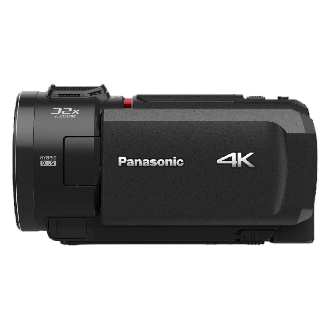 Panasonic VX3 Camcorder with 4K Image Quality, F1.8 Lens, 24x Zoom, and Ergonomic Design (Black)