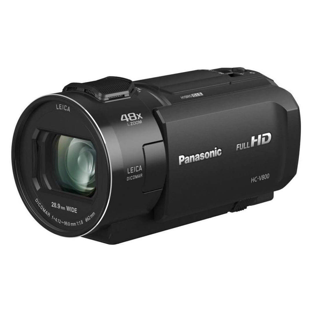 Panasonic HC-V800K HD Camcorder with Leica DICOMAR 25-600mm Optical Zoom Lens (Black, Refurbished)