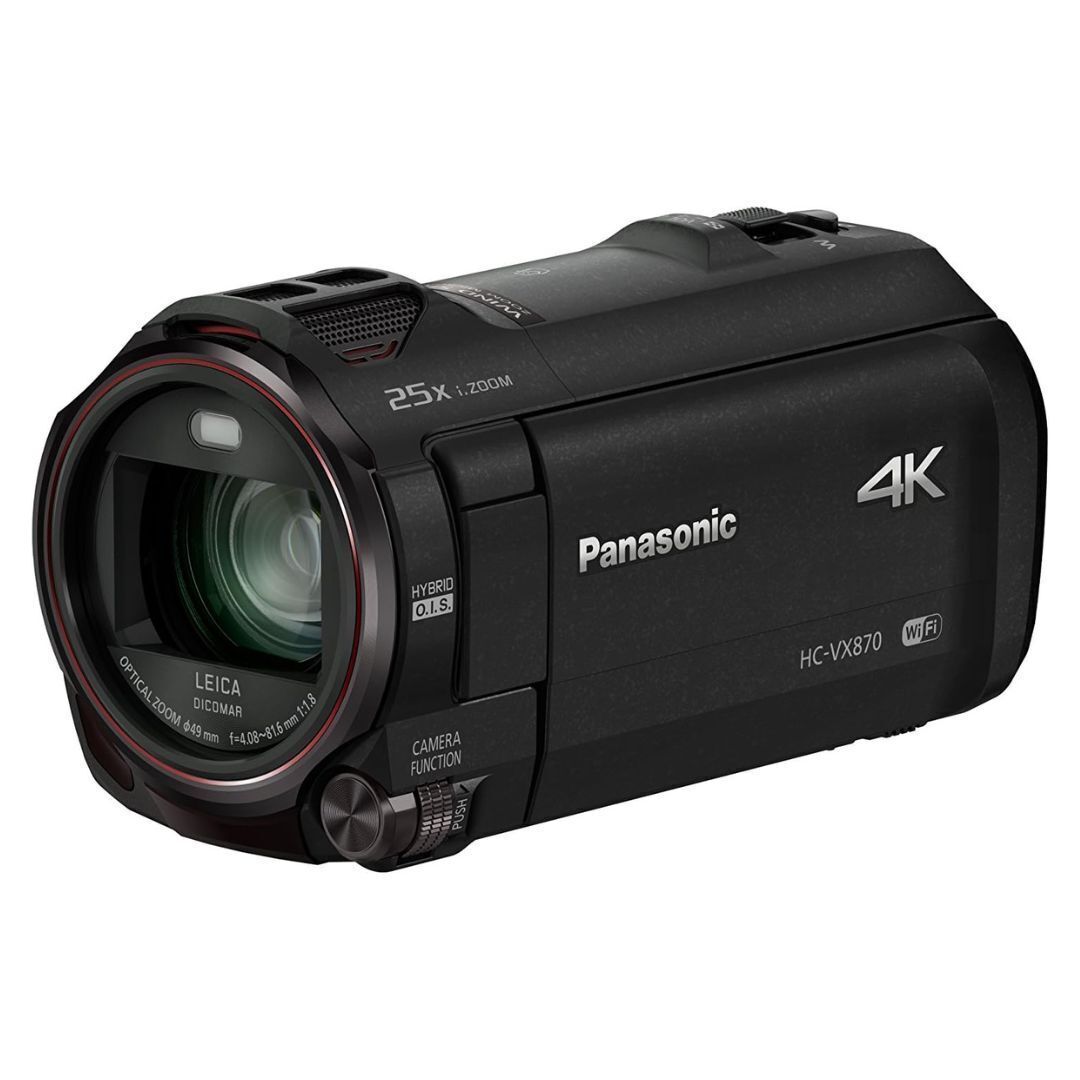 Panasonic HC-VX870K 4K Ultra HD Camcorder with 20x Optical Zoom Lens (Black, Refurbished)