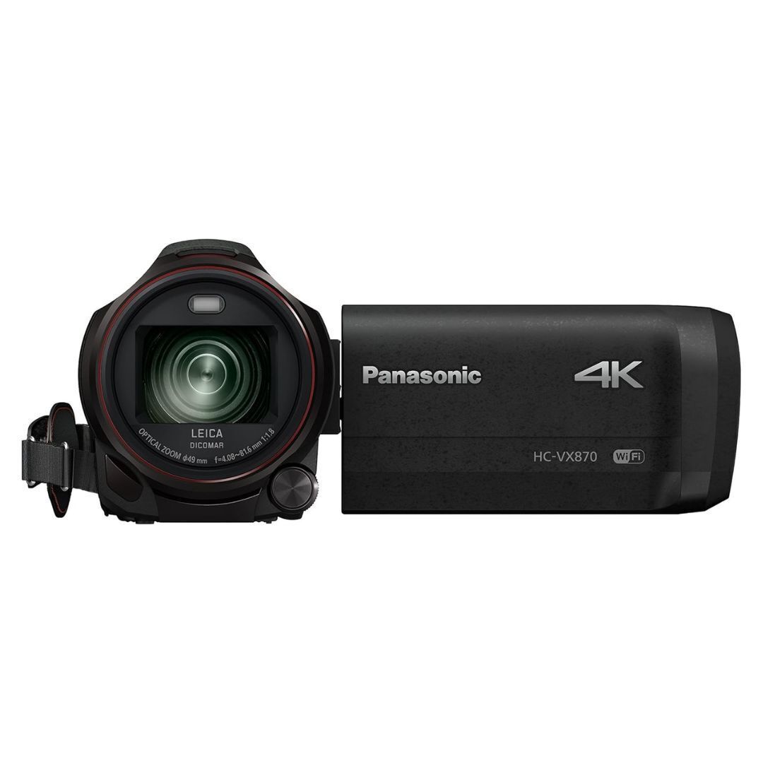 Panasonic HC-VX870K 4K Ultra HD Camcorder with 20x Optical Zoom Lens (Black, Refurbished)