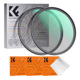 K&F Concept Nano-K Series 55mm Black Mist 0.25 Filter with 0.125 Filter with Non-Slip Frame