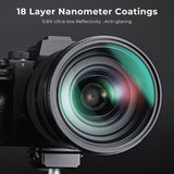 K&F Concept Nano-K Series 55mm Black Mist 0.25 Filter with 0.125 Filter with Non-Slip Frame