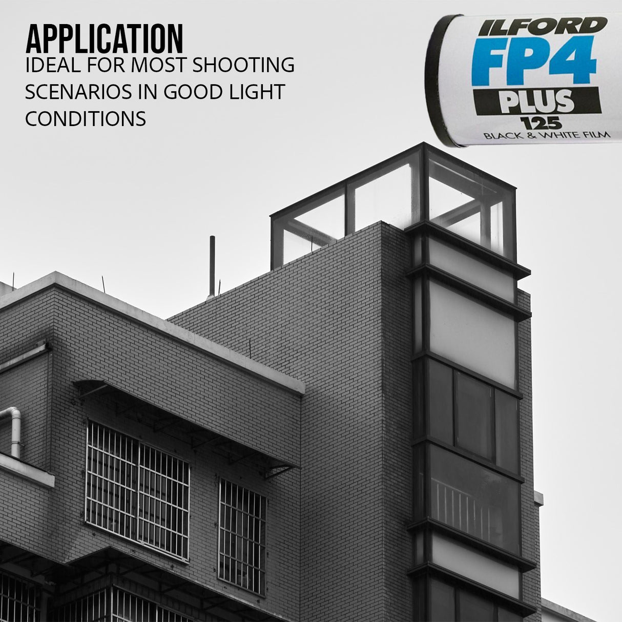 Ilford FP4 Plus 35mm Black and White Medium Speed Roll Film with 36 Exposures (10-Pack) Bundle