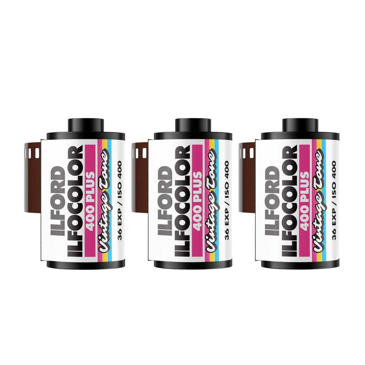 Ilford Ilfocolor Vintage Tone 400 Plus 36 Exposures Color Negative Film Roll (3-Pack) Bundle