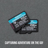 Kingston 256GB MicroSDXC Canvas Go Plus Memory Card (2-Pack) Bundle with USB 3.2 SD Card Reader