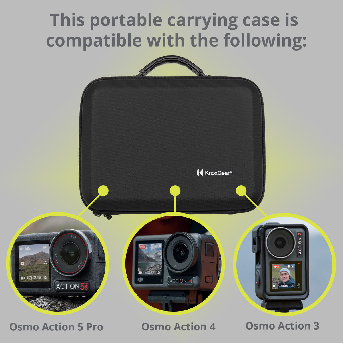 Knox Gear Osmo Action 5 / Action 4 Portable Storage and Carrying Case