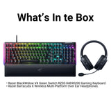 Razer RZ03-04690200 BlackWidow V4 Green Switch Gaming Keyboard (Black, Refurbished) Bundle