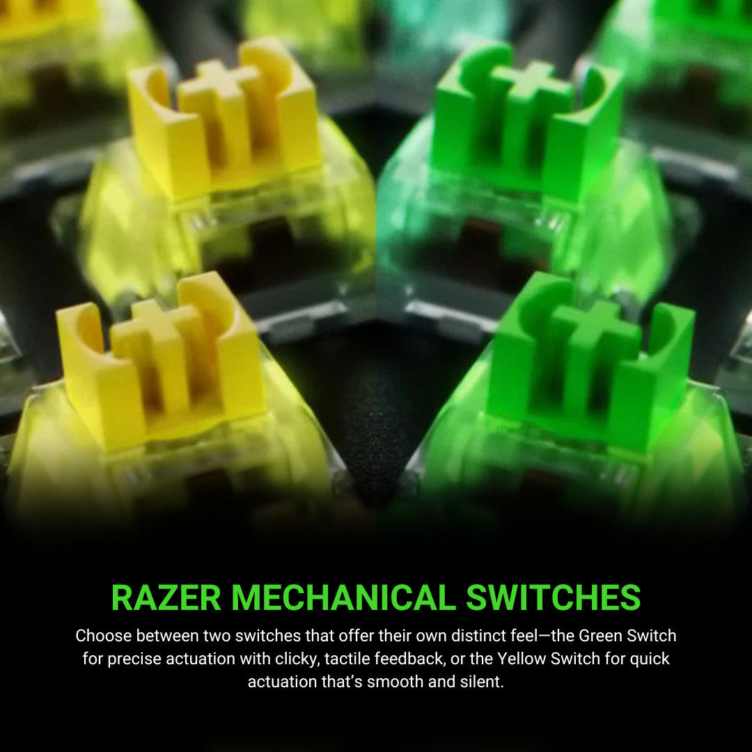 Razer RZ03-04690200 BlackWidow V4 Green Switch Gaming Keyboard (Black, Refurbished) Bundle