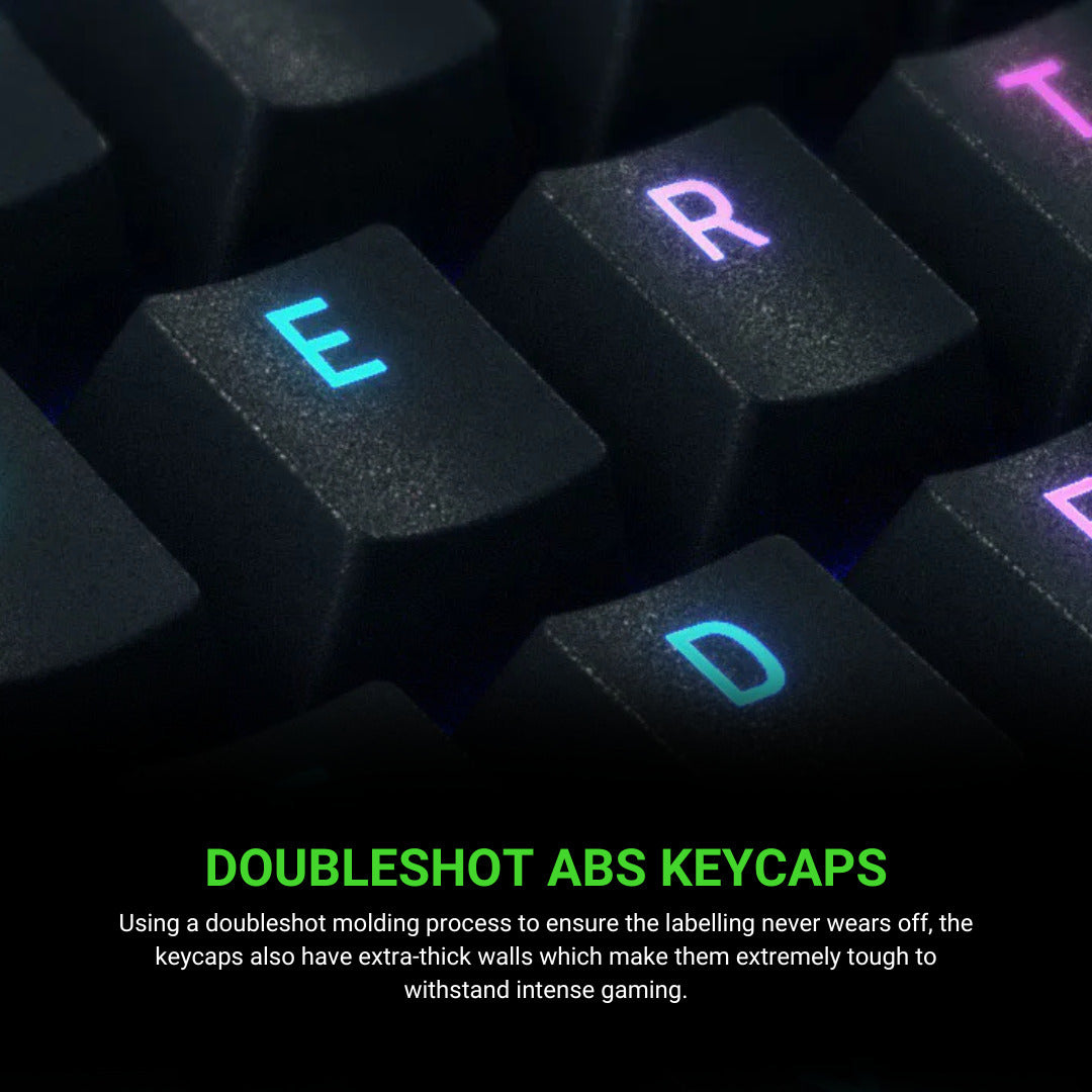 Razer BlackWidow V4 Green Switch Gaming Keyboard Bundle, RZ03-04690200, Black (Certified Refurbished)