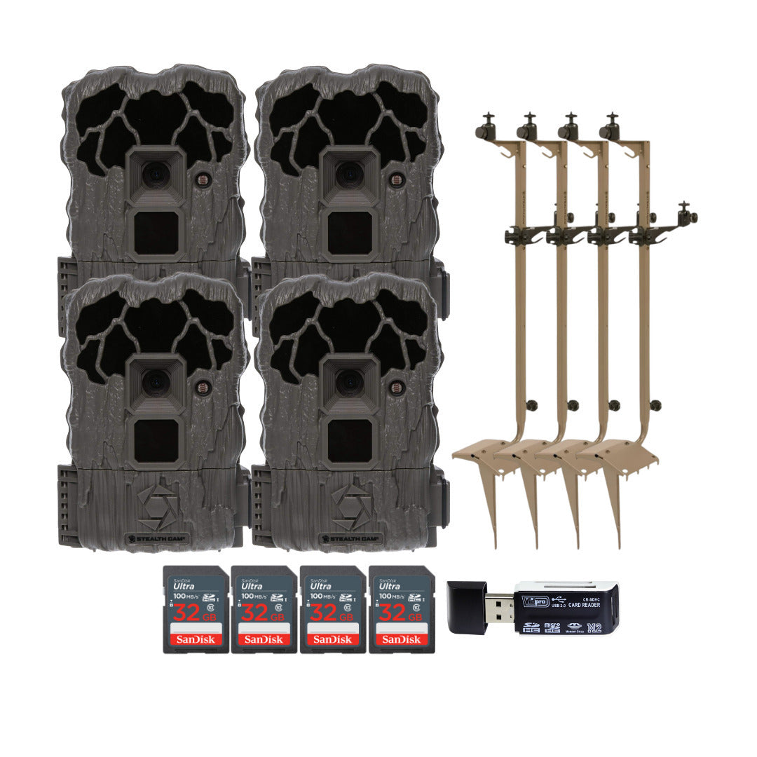 Stealth Cam 20MP Trail Camera with 60 Feet Range Detection (2-Pack) x 2 Bundle