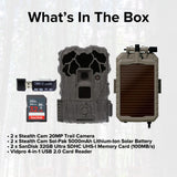 Stealth Cam 20MP Trail Camera with 60 Feet Range Detection and 720P Video Resolution (2-Pack) Bundle