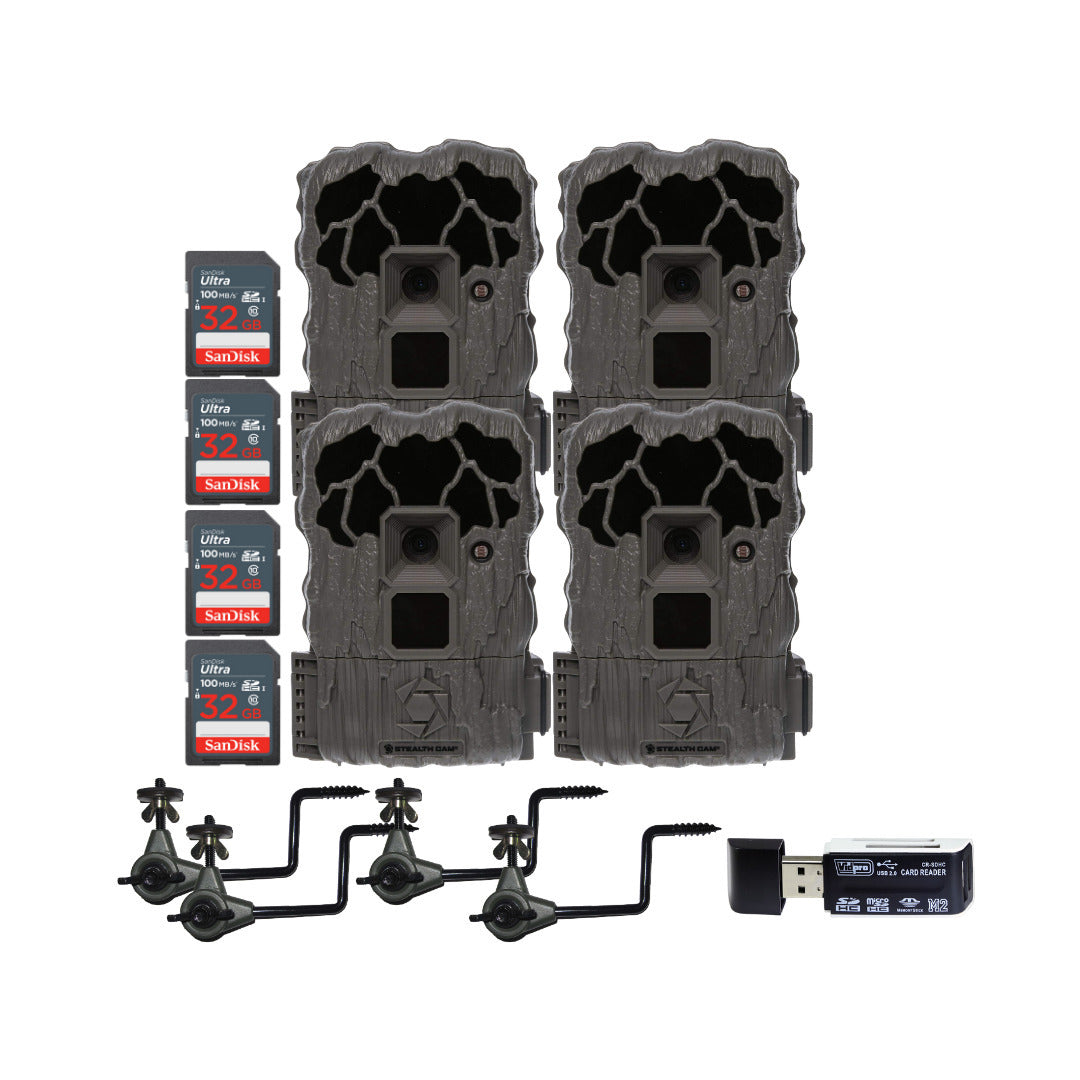 Stealth Cam 20MP Trail Camera with 60 Feet Range Detection and 720P Video (2-Pack) x 2 Bundle