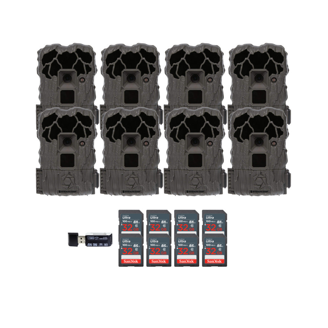 Stealth Cam 20MP Trail Camera with 60 Feet Range Detection and 720P Video (2-Pack) x 4 Bundle