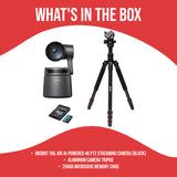 OBSBOT Tail Air AI-Powered 4K PTZ Streaming Camera with UHD Resolutions (Black) Bundle