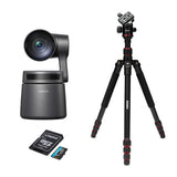 OBSBOT Tail Air AI-Powered 4K PTZ Streaming Camera with UHD Resolutions (Black) Bundle