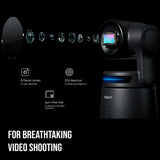 OBSBOT Tail Air AI-Powered 4K PTZ Streaming Camera with UHD Resolutions (Black) Bundle