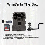 Stealth Cam 20MP Trail Camera with 60 Feet Range Detection and 720P Video (2-Pack) x 4 Bundle