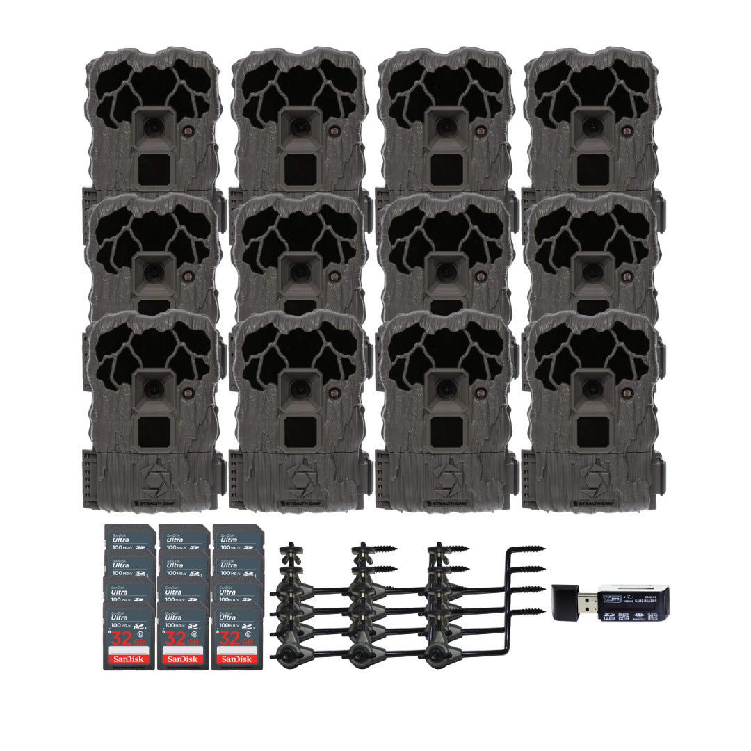 Stealth Cam 20MP Trail Camera with 60 Feet Range Detection and 720P Video (2-Pack) x 6 Bundle