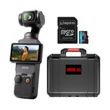 DJI Osmo Pocket 3 with 256GB MicroSD Card and Waterproof Hard Carry Case Bundle