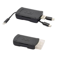 Muddy 4 in 1 Black Multi Card Reader with Apple and Android Compatibility (Open Box)