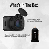 Garmin Dash Cam Mini 3 Ultra-Compact 1080p Camera (Black) with Dash Camera Accessory Bundle