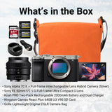 Sony Alpha 7C II Full-Frame Interchangeable Lens Hybrid Camera Body (Silver) with G Lens Bundle