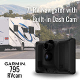 Garmin RVcam 795 RV GPS with Built-In Dash Cam with Knox Gear GPS Suction Cup Mount (Black) Bundle