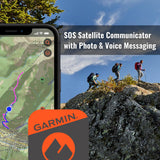 Garmin inReach Messenger Plus SOS Satellite Communicator with Tracback Routing (Black-Red) Bundle