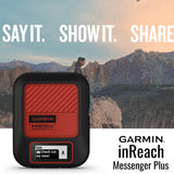 Garmin inReach Messenger Plus SOS Satellite Communicator with Tracback Routing (Black-Red) Bundle